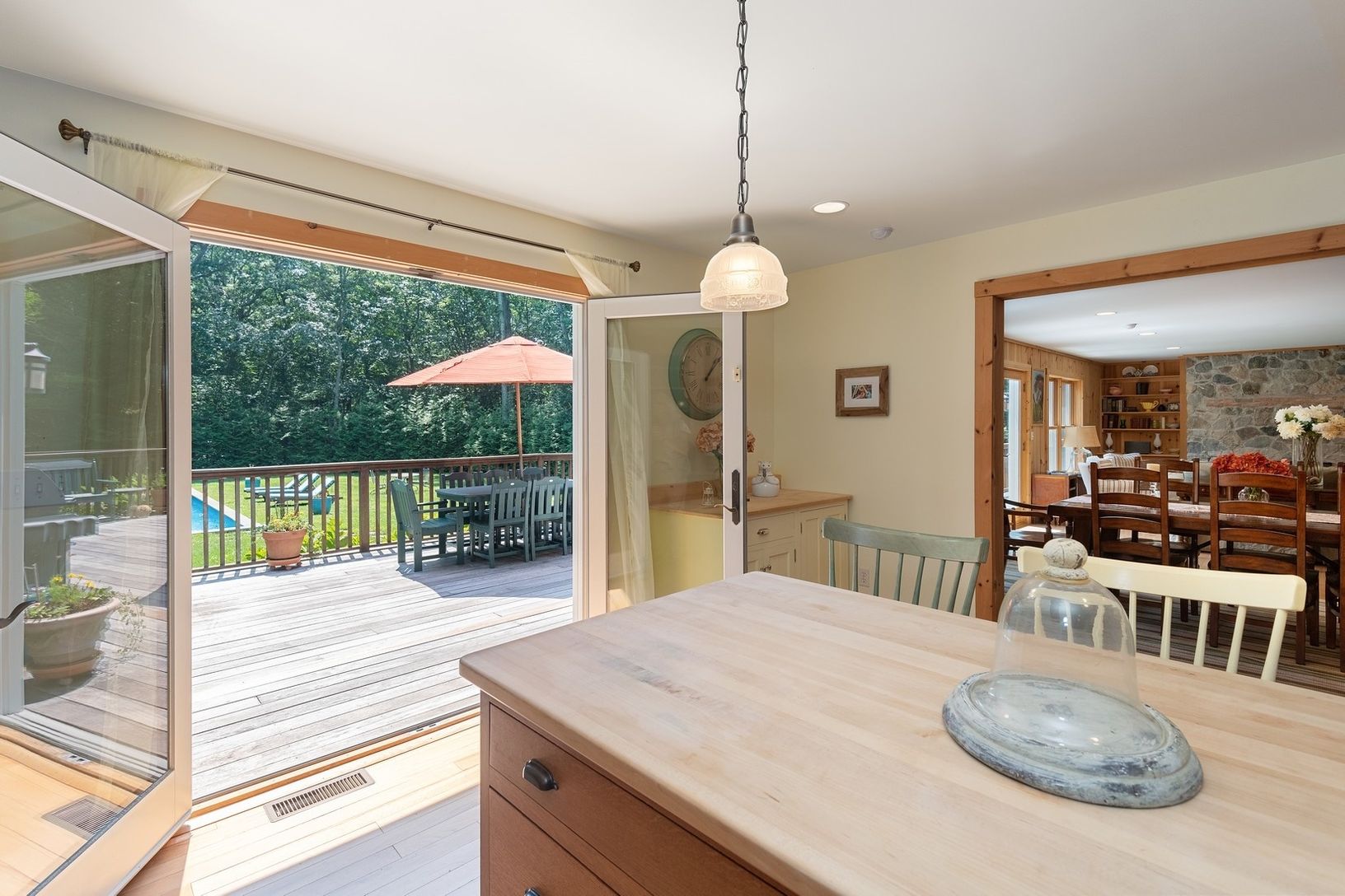  View Of Kitchen And Dining And Living Room