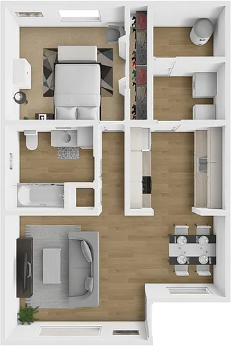 Floor plan 1 Bed 1 Bath