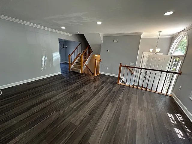 Living room with newly installed recess lights