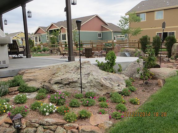 S side back yard/upper patio
