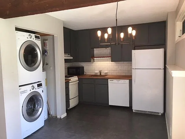 Kitchen with laundry