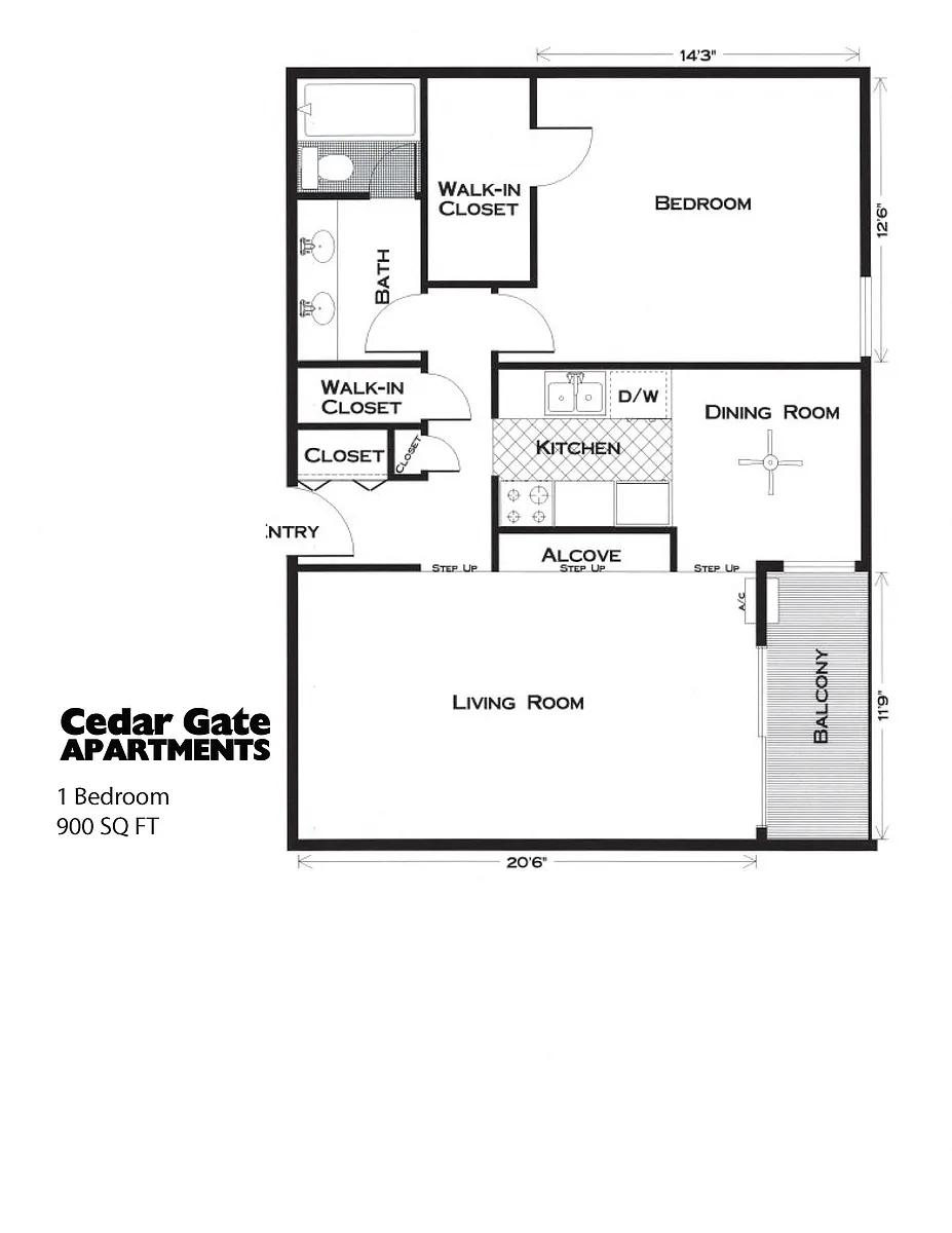 Floor plan 1.1 Bed