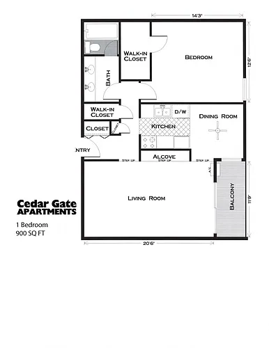 Floor plan 1.1 Bed