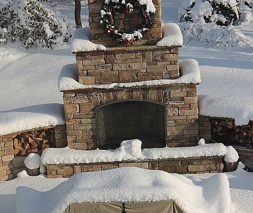 Fireplace in Winter