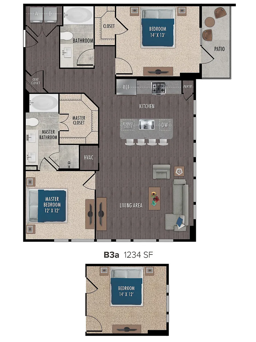 Floor plan B3-2X2