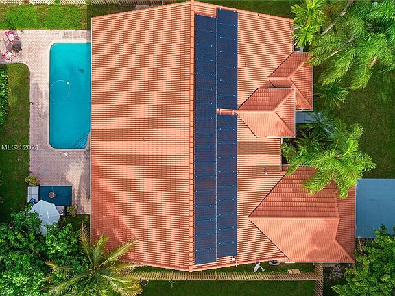 Arial view of solar panels
