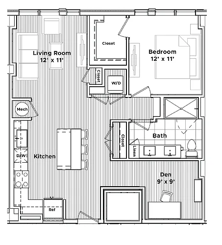 Floor plan The Garrison (Den)