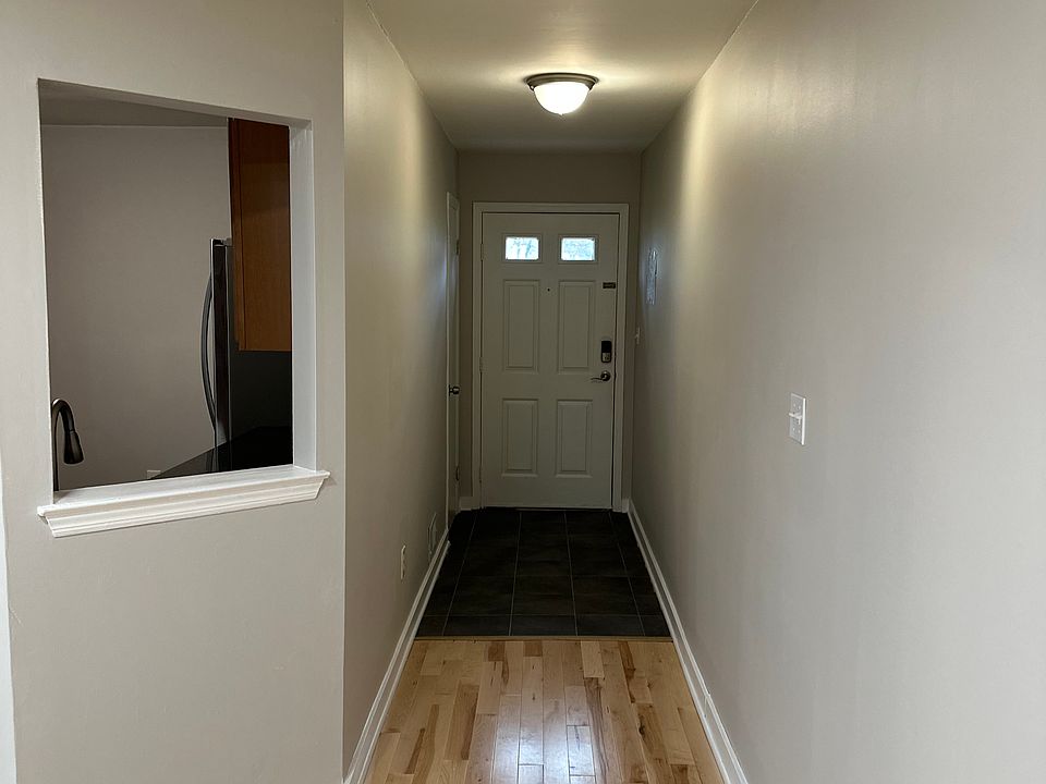 Entrance hallway leading to living room