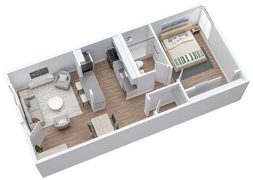 Floor plan 1 Bed 1 Bath