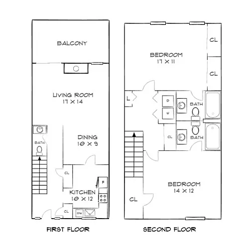 Floor plan Design 2A25 Townhome