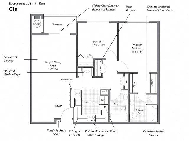 Floor plan Model C1A