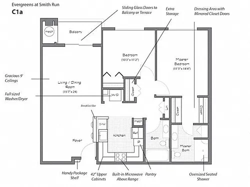 Floor plan Model C1A