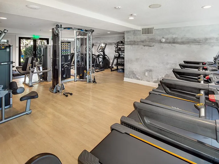 Fitness center with strength and cardio equipment