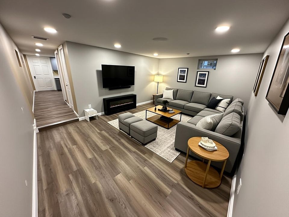 Virtually staged living room