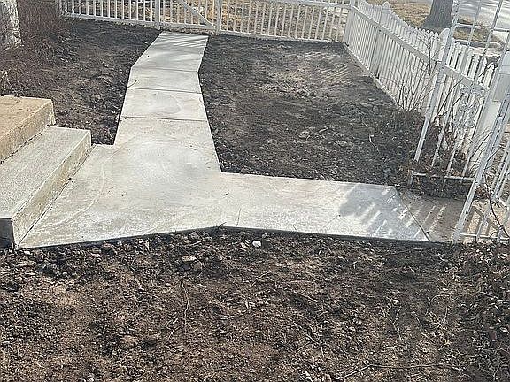 New front sidewalk