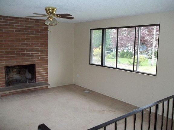 Living room with fireplace
