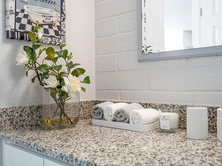 Seventh Apartments Bathroom counter