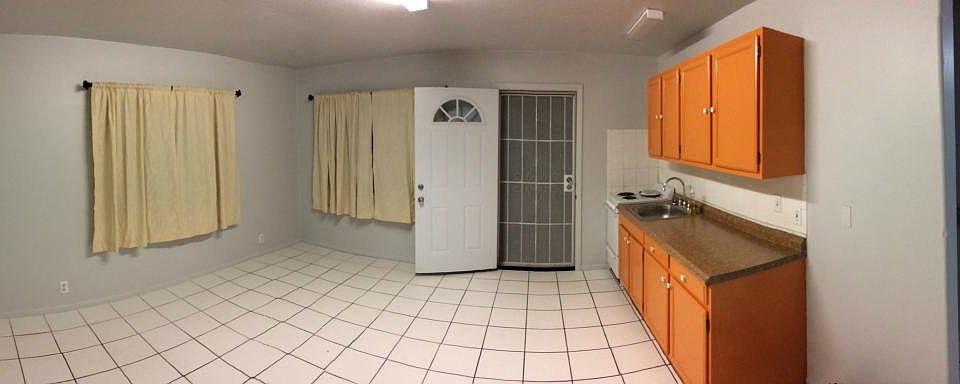 kitchen and living room
