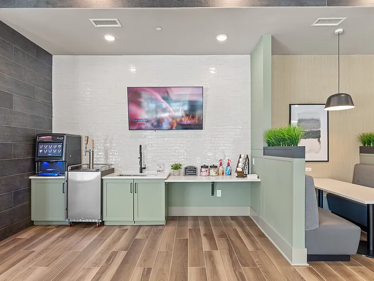 Clubroom with Coffee Bar, Lounge Seating and TVs