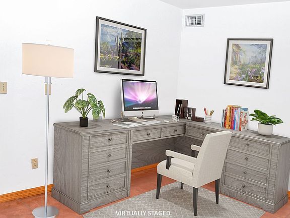 Virtually Staged Office Area