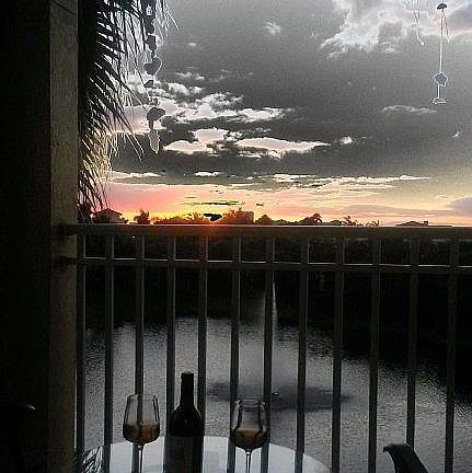 Evening view from balcony