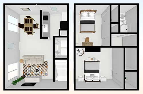 Floor plan 2 Bedroom Townhome