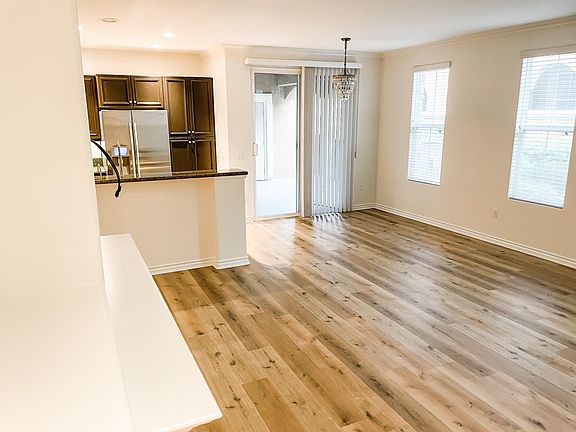 Living room with entry to patio
