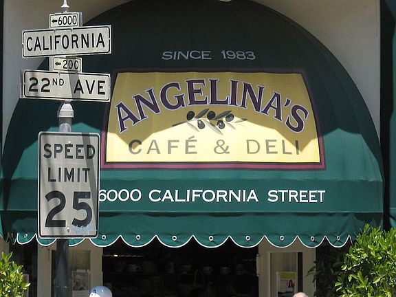 A cafe and delicatessen a block away!