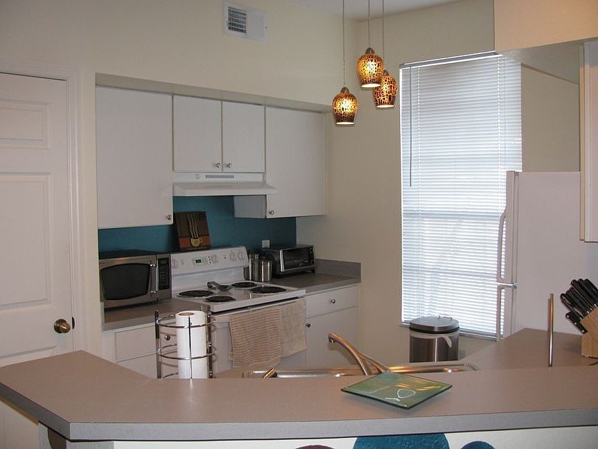 Kitchen with water views