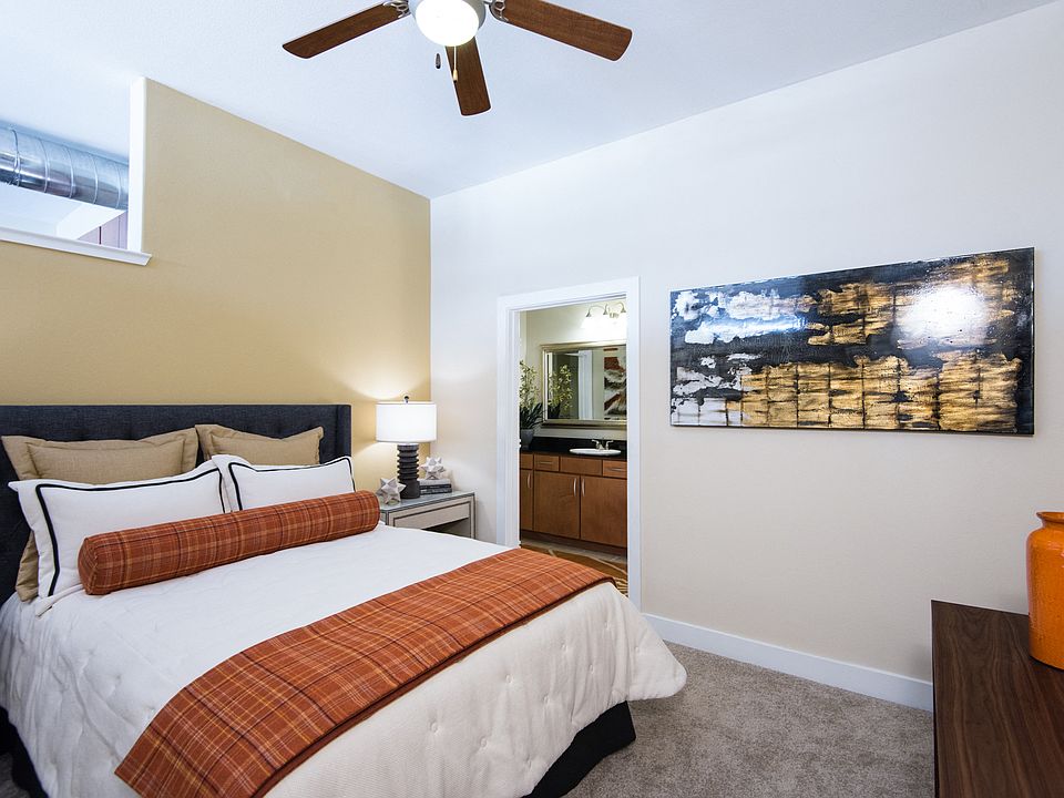 Loft-style bedrooms with unique upgrades and ceiling fans