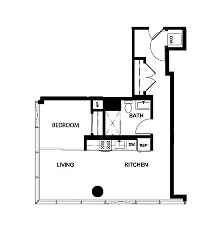 Floor plan One Bedroom O