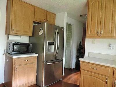 fridge in kitchen