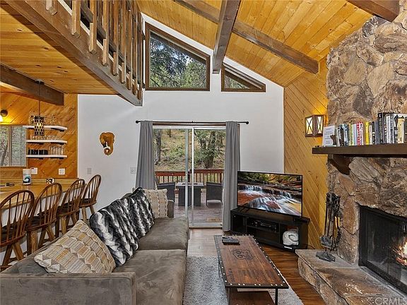 living room with fireplace