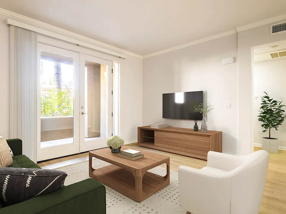 Living Room with Patio and Hard Surface Flooring