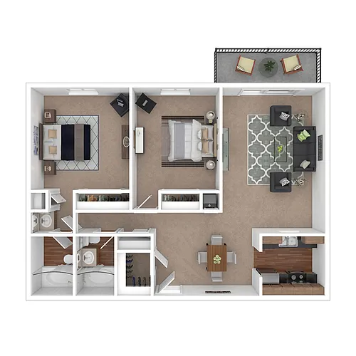 Floor plan Two Bedroom Standard