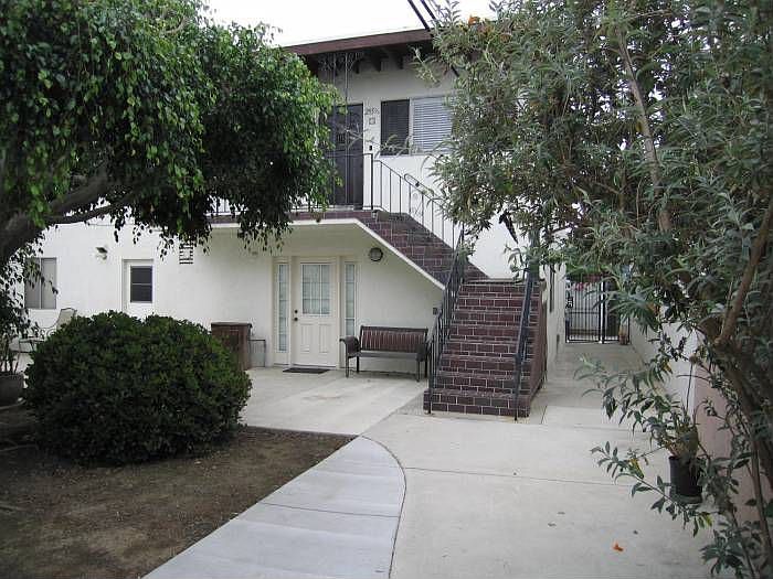 Front door and court yard