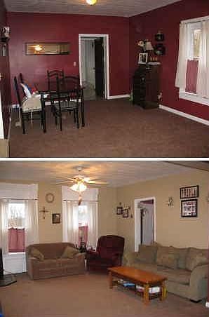 HUGE dining room and living room area, very open layout!