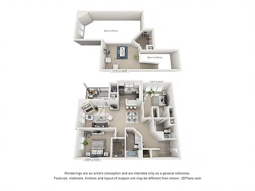 Floor plan Montpelier Loft - Renovated