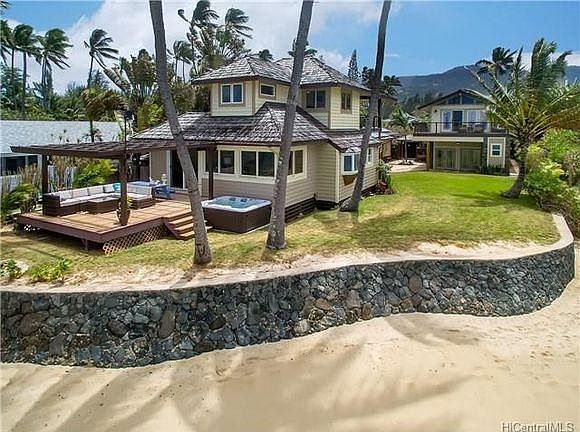 View of entire property. You are renting the main house. It now has a sidewalk installed.