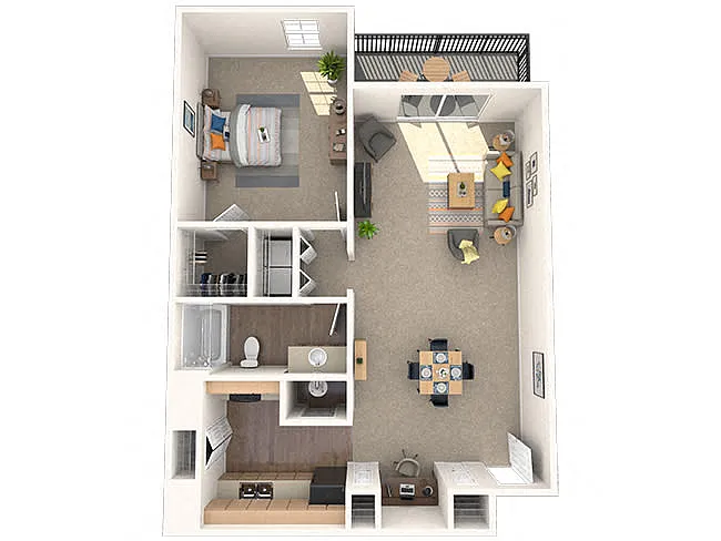 Floor plan 1x1K