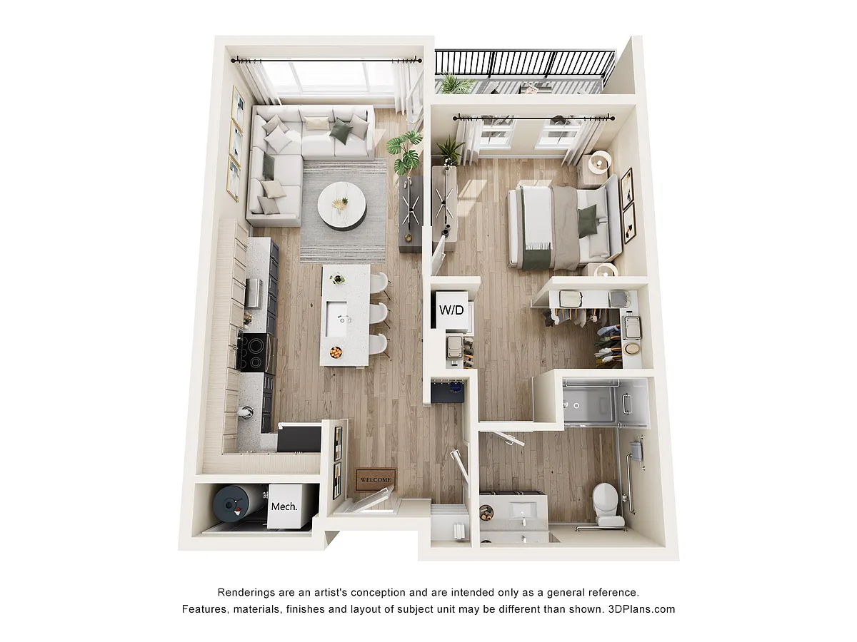 Floor plan One Bed A