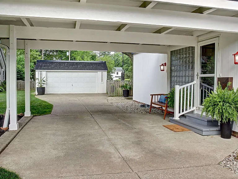 Driveway and Garage