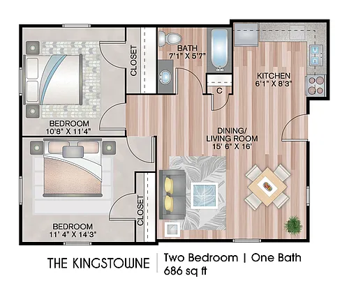 Floor plan The Kingstowne Premium (Active Sr. Community)