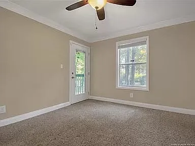 Access to balcony from guest bedroom.