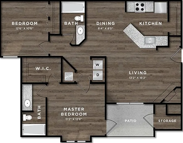 Two Bedroom Two Bath Floor Plan Two Bedroom Two Bath Floor Plan