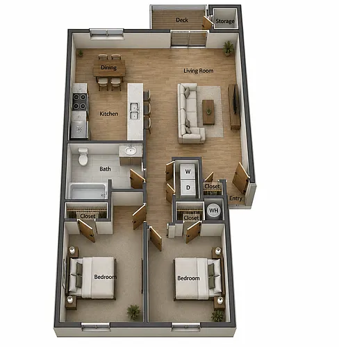 Floor plan 2 Bedroom