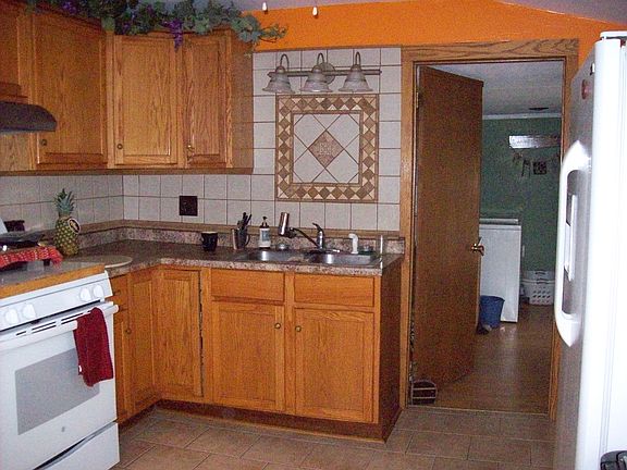tile floor and backsplash