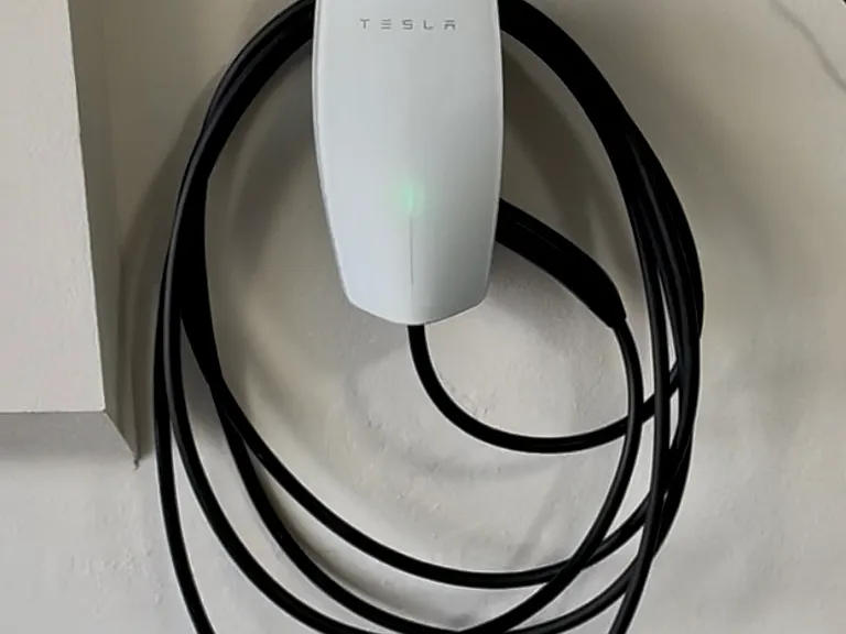 Tesla Charger in the garage