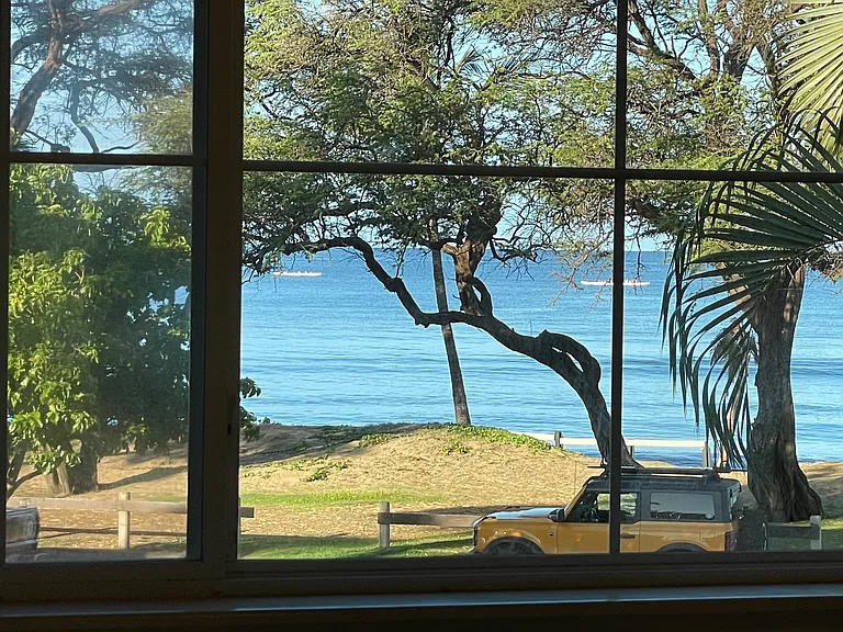 Watch kayaks pass by in the morning