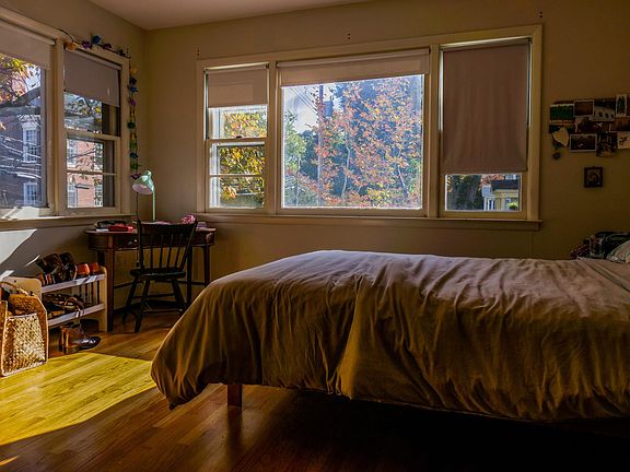 Natural light in the bedroom.